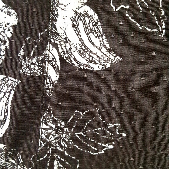 Ann Taylor Linen Blend Floral A-Line Skirt - Picture 2 of 6